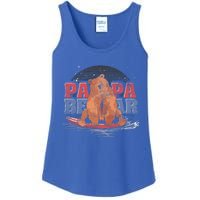 Surfing Bear Family Dad Cute Animal Daddy Papa Bear Gift Ladies Essential Tank