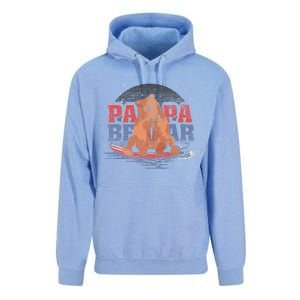 Surfing Bear Family Dad Cute Animal Daddy Papa Bear Gift Unisex Surf Hoodie