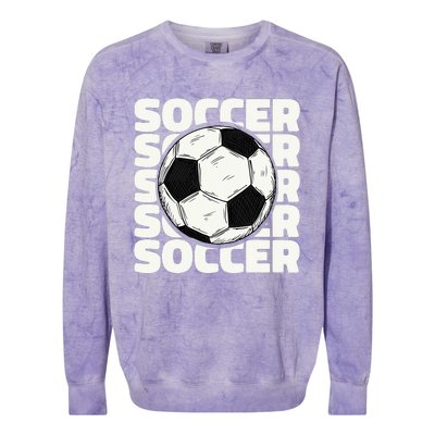 Soccer Ball Football Lover Sport Trending Colorblast Crewneck Sweatshirt