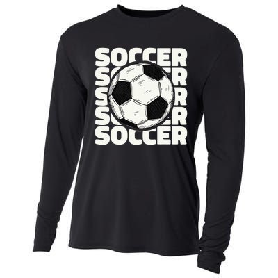 Soccer Ball Football Lover Sport Trending Cooling Performance Long Sleeve Crew