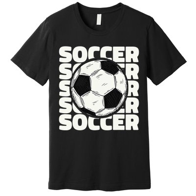 Soccer Ball Football Lover Sport Trending Premium T-Shirt