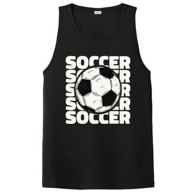 Soccer Ball Football Lover Sport Trending PosiCharge Competitor Tank