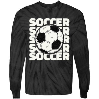 Soccer Ball Football Lover Sport Trending Tie-Dye Long Sleeve Shirt