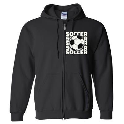 Soccer Ball Football Lover Sport Trending Full Zip Hoodie