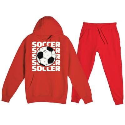 Soccer Ball Football Lover Sport Trending Premium Hooded Sweatsuit Set