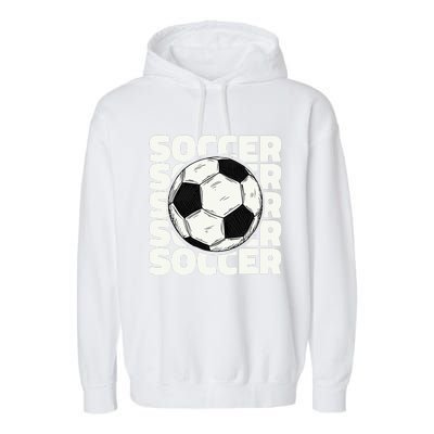 Soccer Ball Football Lover Sport Trending Garment-Dyed Fleece Hoodie