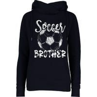 Soccer Brother Family Matching Team Player Soccer Ball Womens Funnel Neck Pullover Hood