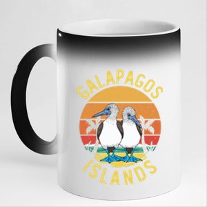 Seabirds Blue Footed Booby Bird Galapagos Island 11oz Black Color Changing Mug