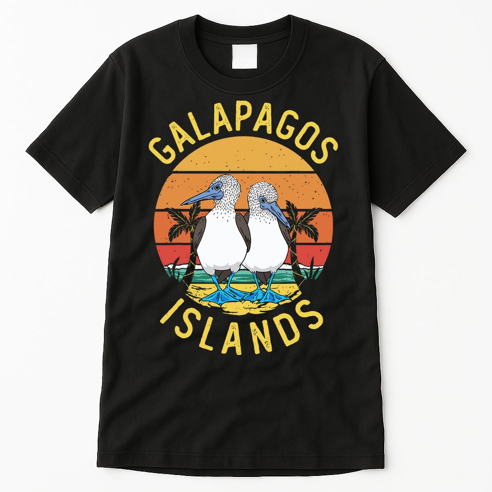 Seabirds Blue Footed Booby Bird Galapagos Island Tall T-Shirt