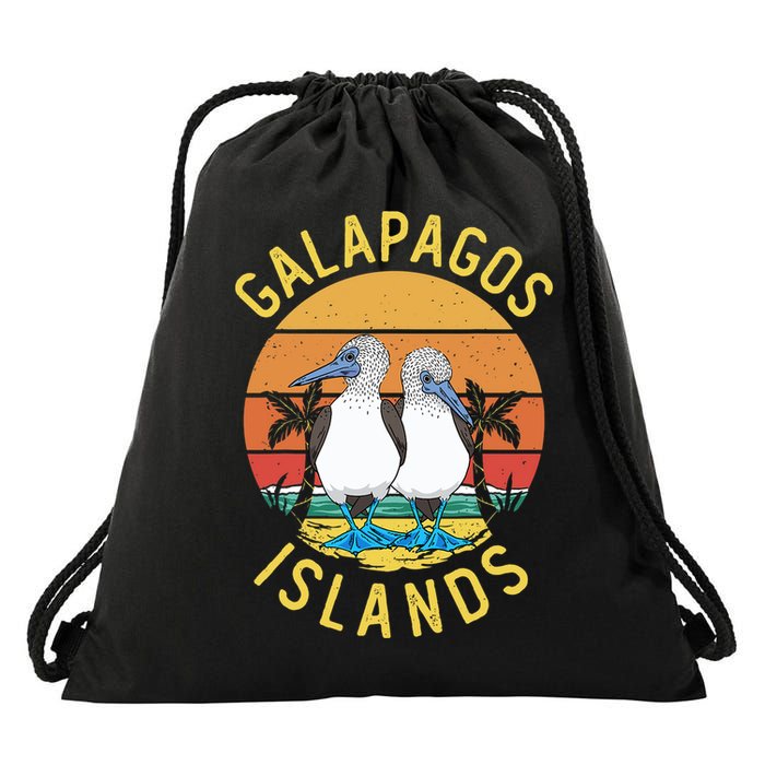 Seabirds Blue Footed Booby Bird Galapagos Island Drawstring Bag