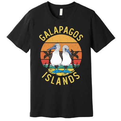 Seabirds Blue Footed Booby Bird Galapagos Island Premium T-Shirt