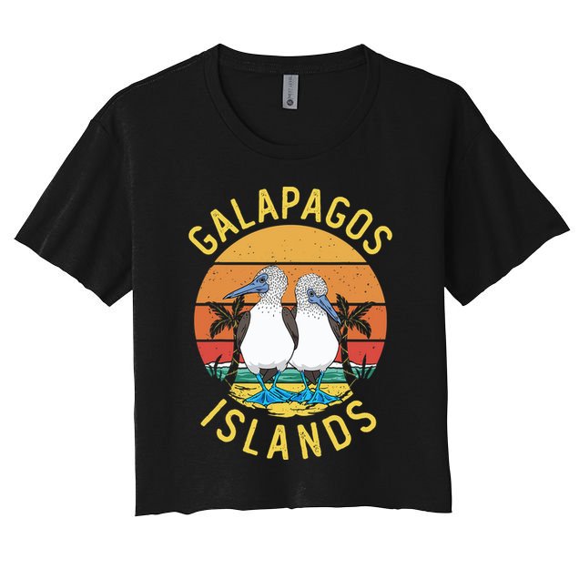 Seabirds Blue Footed Booby Bird Galapagos Island Crop Top