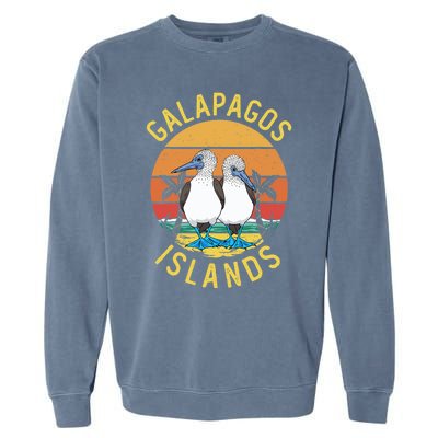 Seabirds Blue Footed Booby Bird Galapagos Island Garment-Dyed Sweatshirt