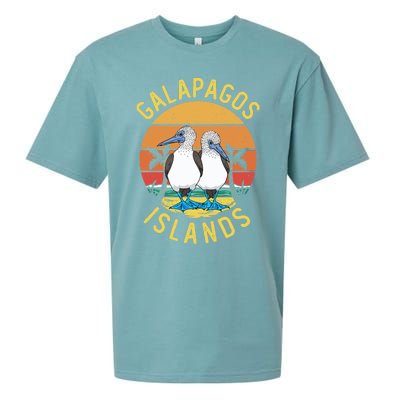 Seabirds Blue Footed Booby Bird Galapagos Island Sueded Cloud Jersey T-Shirt