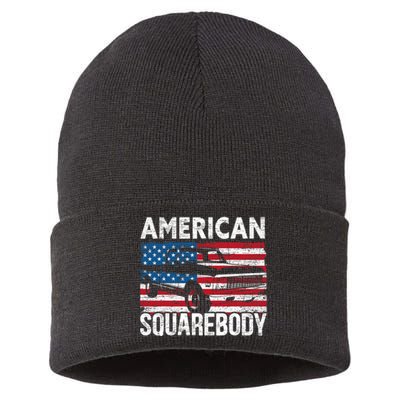 Square Body for a Old Chevy Pickup Truck Lovers Sustainable Knit Beanie