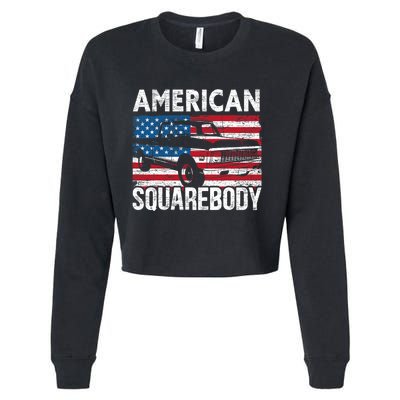 Square Body for a Old Chevy Pickup Truck Lovers Cropped Pullover Crew