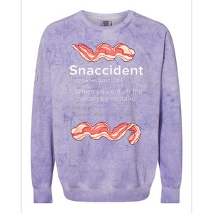 Snaccident Bacon For Bacon Lover Colorblast Crewneck Sweatshirt