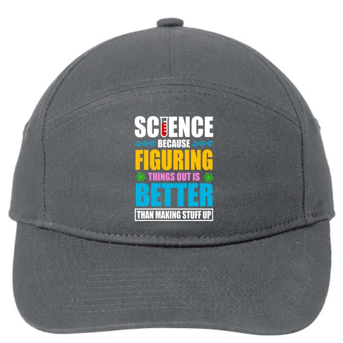Science Because Figuring Things Out Is Better Funny 7-Panel Snapback Hat