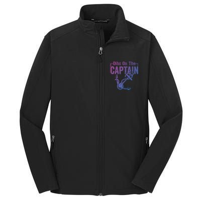 Sailor Boat Funny Captain Wife Dibs On The Captain Gift Core Soft Shell Jacket