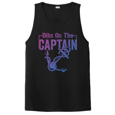 Sailor Boat Funny Captain Wife Dibs On The Captain Gift PosiCharge Competitor Tank