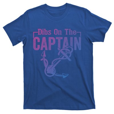 Sailor Boat Funny Captain Wife Dibs On The Captain Gift T-Shirt