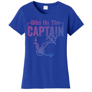 Sailor Boat Funny Captain Wife Dibs On The Captain Gift Women's T-Shirt