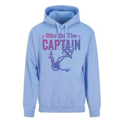 Sailor Boat Funny Captain Wife Dibs On The Captain Gift Unisex Surf Hoodie