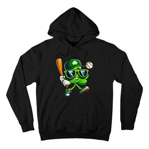 Shamrock Baseball Funny St Patricks Day Hoodie