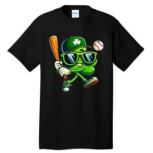 Shamrock Baseball Funny St Patricks Day Tall T-Shirt