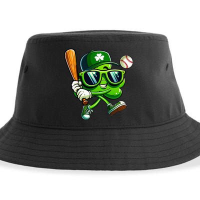 Shamrock Baseball Funny St Patricks Day Sustainable Bucket Hat