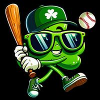 Shamrock Baseball Funny St Patricks Day Sustainable Bucket Hat