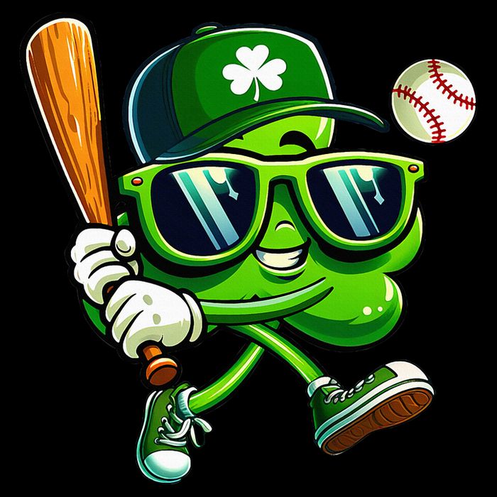 Shamrock Baseball Funny St Patricks Day Sustainable Bucket Hat