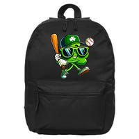 Shamrock Baseball Funny St Patricks Day 16 in Basic Backpack