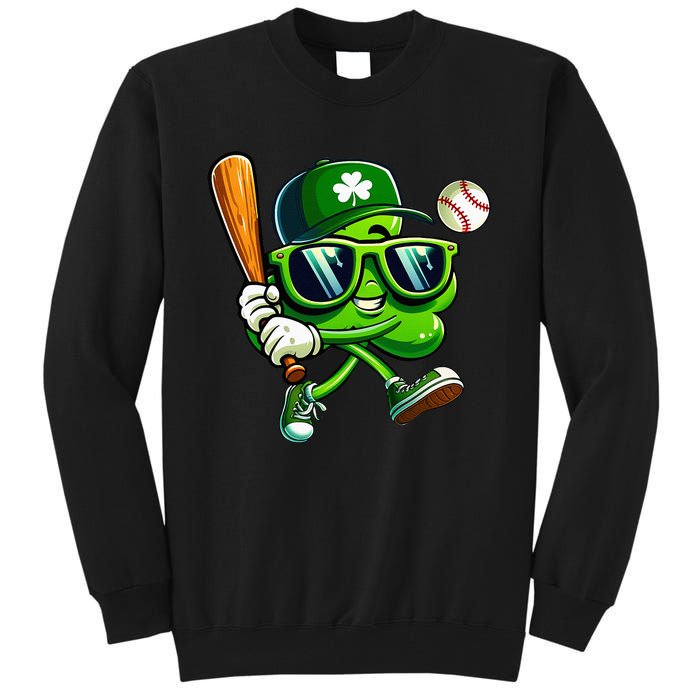 Shamrock Baseball Funny St Patricks Day Tall Sweatshirt