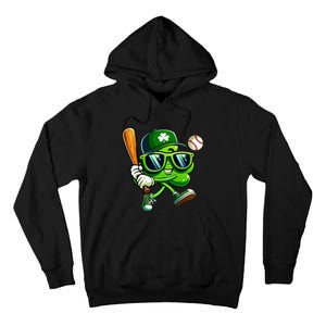 Shamrock Baseball Funny St Patricks Day Tall Hoodie