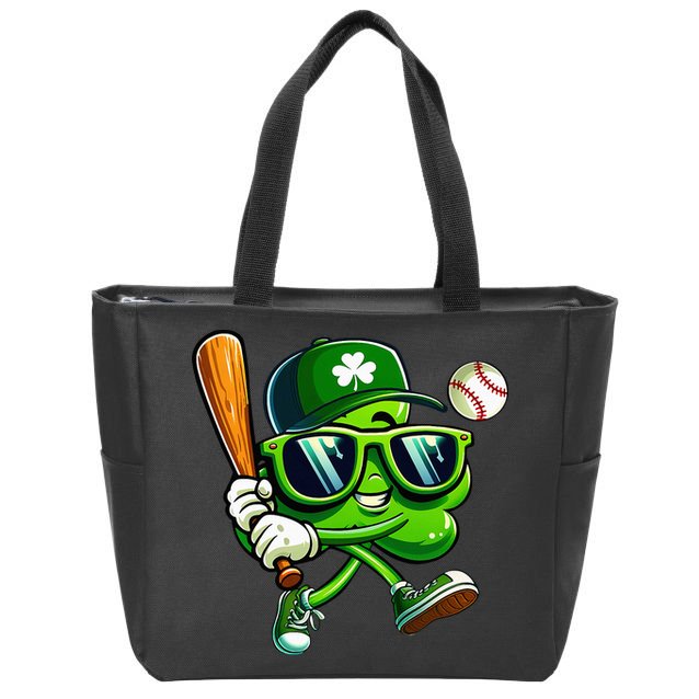 Shamrock Baseball Funny St Patricks Day Zip Tote Bag