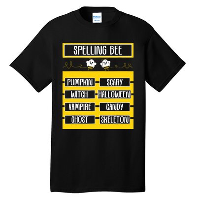 Spelling Bee Funny Pun Halloween Costume For Teachers Tall T-Shirt