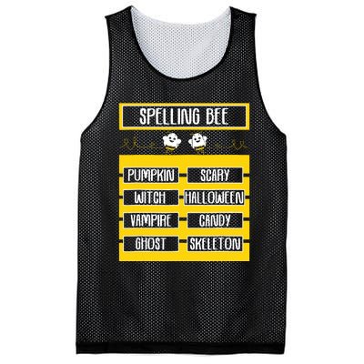 Spelling Bee Funny Pun Halloween Costume For Teachers Mesh Reversible Basketball Jersey Tank