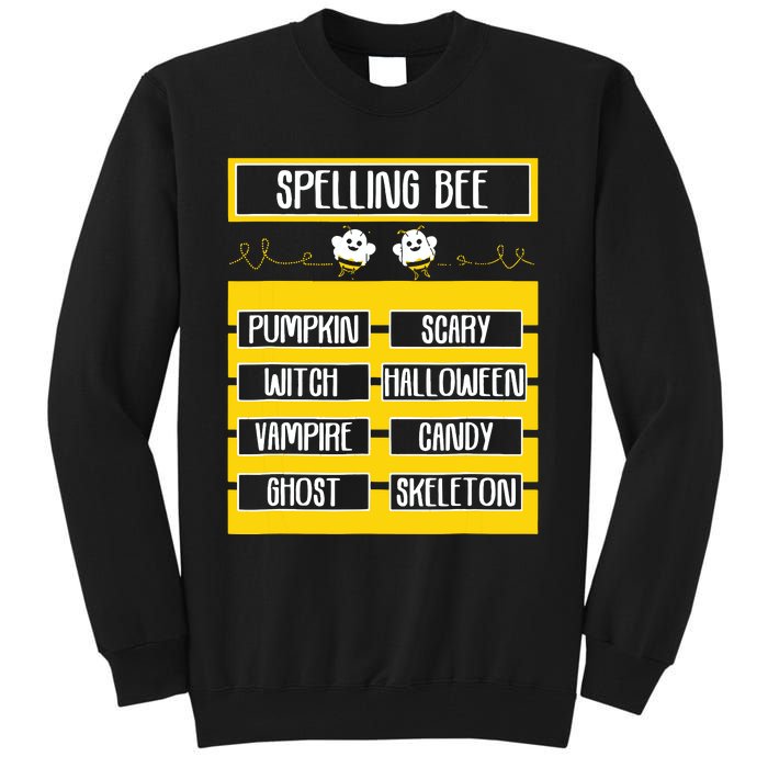 Spelling Bee Funny Pun Halloween Costume For Teachers Tall Sweatshirt