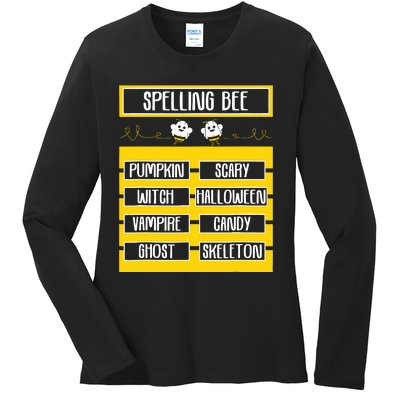 Spelling Bee Funny Pun Halloween Costume For Teachers Ladies Long Sleeve Shirt