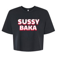 Sussy Baka Funny Sus Meme Bella+Canvas Jersey Crop Tee