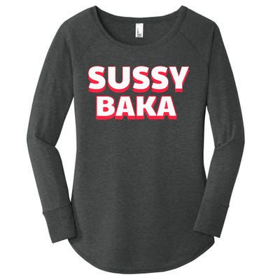 Sussy Baka Funny Sus Meme Women's Perfect Tri Tunic Long Sleeve Shirt