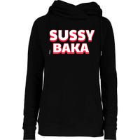 Sussy Baka Funny Sus Meme Womens Funnel Neck Pullover Hood