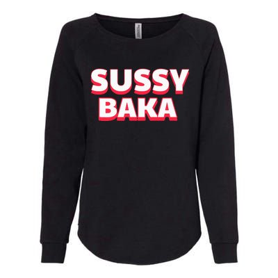 Sussy Baka Funny Sus Meme Womens California Wash Sweatshirt