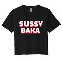 Sussy Baka Funny Sus Meme Women's Crop Top Tee