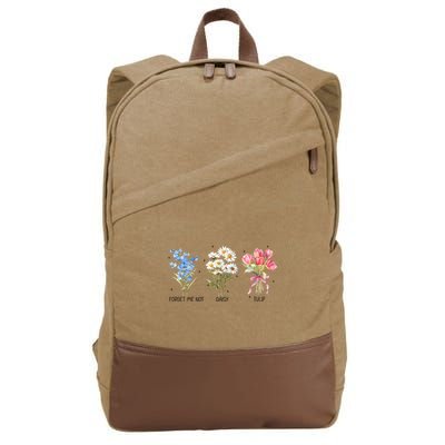 Subtle Boho Flowers Anti Trumpp  Cotton Canvas Backpack