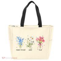 Subtle Boho Flowers Anti Trumpp  Zip Tote Bag