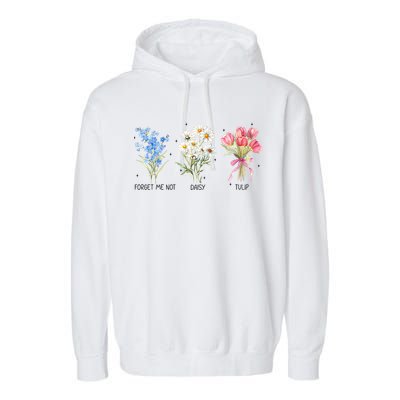 Subtle Boho Flowers Anti Trumpp  Garment-Dyed Fleece Hoodie