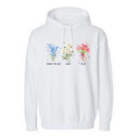 Subtle Boho Flowers Anti Trumpp  Garment-Dyed Fleece Hoodie