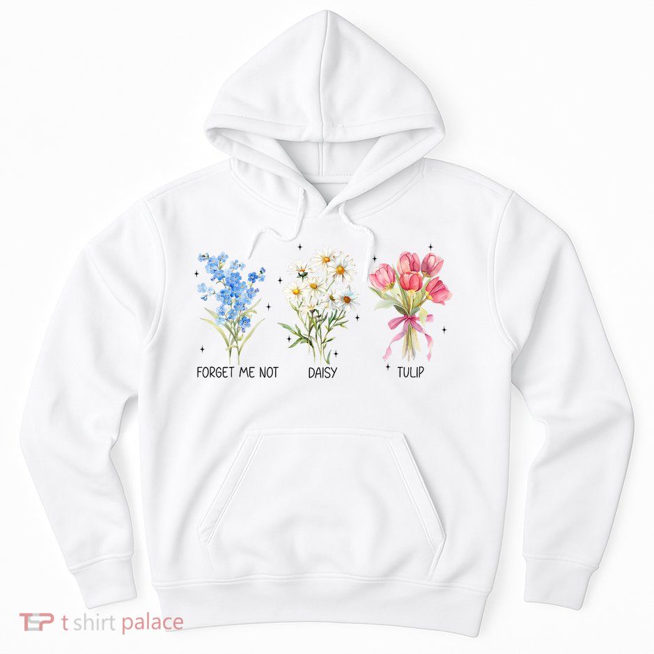 Subtle Boho Flowers Anti Trumpp  Hoodie